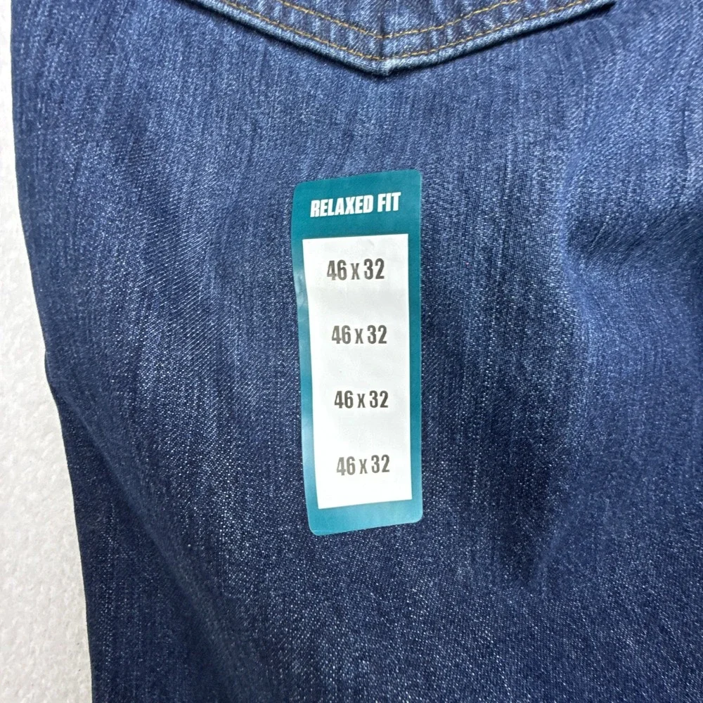 Carhartt Mens BD5119-M Relaxed Fit 5-Pocket Jeans Dark Wash Blue‎ 46x32 NWT